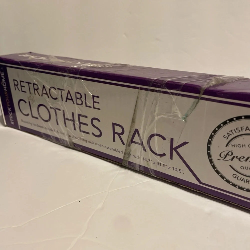 Retractable Clothes Rack | Wall-Mounted Hanger for Space-Saving - COMPLETE